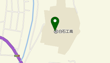 宮城県白石工業高校の地図画像
