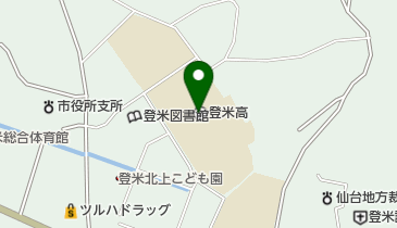 宮城県登米高校の地図画像