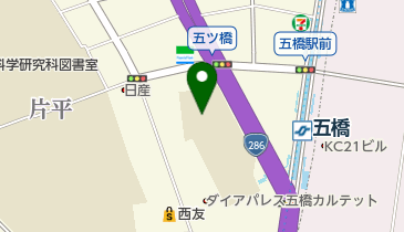 仙台市立五橋中学校の地図画像