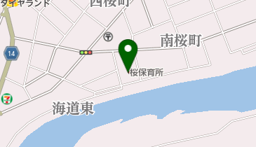 桜保育所の地図画像