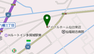 アイフルホーム仙台東店の地図画像
