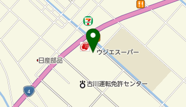 ウジエスーパー古川バイパス店の地図画像