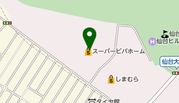 スーパービバホーム仙台中山店の地図画像