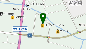 ヨネキ十字堂吉岡ヨークベニマル店の地図画像