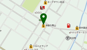 洋服の青山佐沼店の地図画像