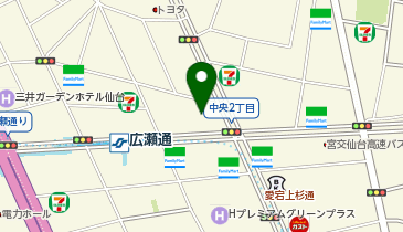 本間ゴルフ仙台店の地図画像