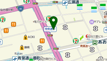 ブックオフ仙台クリスロード店の地図画像