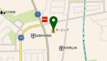 ザ・ビッグ利府青山店の地図画像