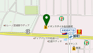 auショップイオンスタイル仙台卸町の地図画像