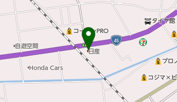 宮城日産多賀城店の地図画像