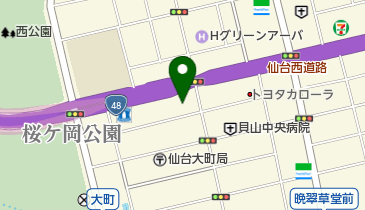 日産サティオ宮城中央店の地図画像