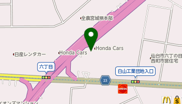 Honda Cars宮城六丁の目バイパス店の地図画像