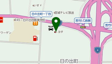 宮城トヨタ自動車MTG若林(仮店舗)の地図画像