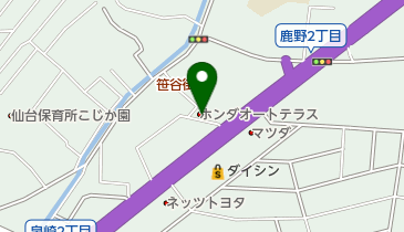 Honda Cars宮城中央U-Select長町の地図画像