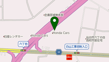Honda Cars宮城U-Select六丁の目バイパスの地図画像