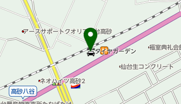 タイヤガーデン仙台東の地図画像