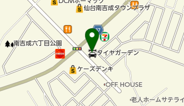 タイヤガーデン吉成の地図画像