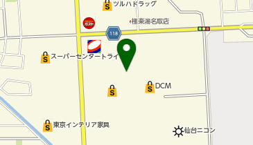 ひとくち茶屋名取田高SC店の地図画像