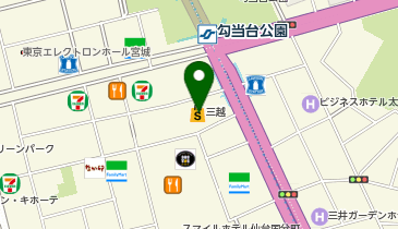 レストランランドマーク仙台三越の地図画像