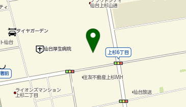 牛角焼肉食堂イオンモール仙台上杉店の地図画像