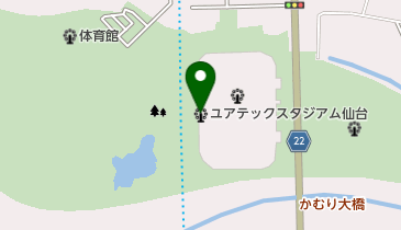ユアテックスタジアム仙台の地図画像