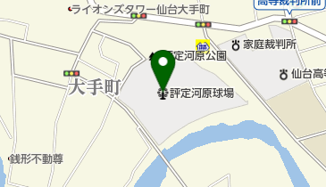 評定河原球場の地図画像
