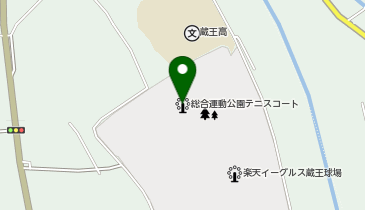 蔵王町総合運動公園テニスコートの地図画像