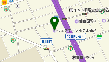 ウェスティンホテル仙台婚礼受付の地図画像