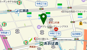 快活CLUB仙台中央通店の地図画像