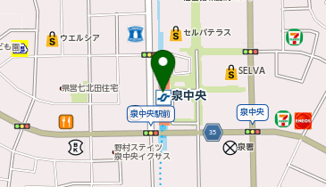 カーブス泉中央駅の地図画像