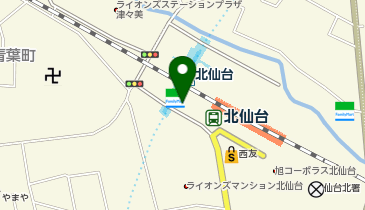 セントラルスポーツジム24北仙台駅の地図画像