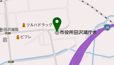 仙北市役所田沢湖庁舎の地図画像