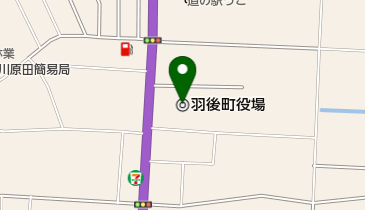 羽後町役場の地図画像