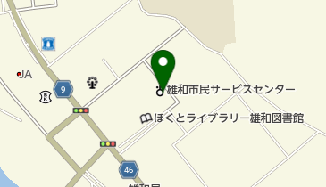 秋田市雄和市民サービスセンターの地図画像