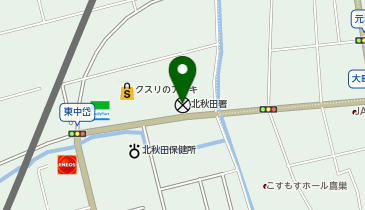 北秋田警察署の地図画像