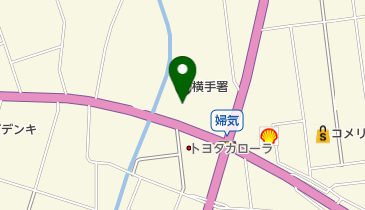 横手警察署の地図画像