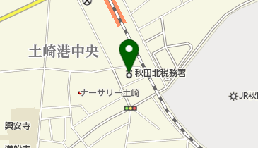 秋田北税務署の地図画像