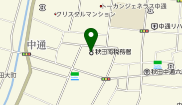 秋田南税務署の地図画像