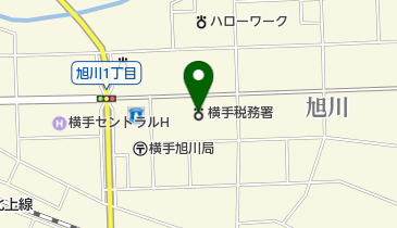 横手税務署の地図画像