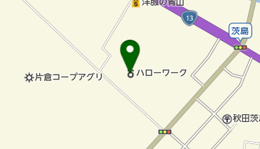 ハローワーク秋田の地図画像