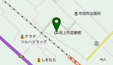 潟上市図書館の地図画像