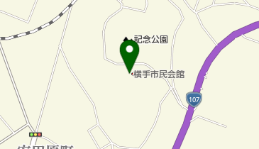 横手市民会館の地図画像