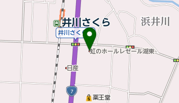 JA虹のホールレゼール湖東の地図画像