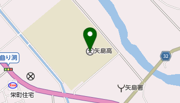 秋田県立矢島高校の地図画像