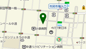 秋田情報ビジネス専門学校の地図画像