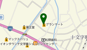 グランマート十文字店の地図画像