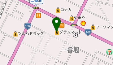 グランマート一番堰店の地図画像