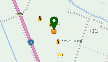 ハニーズ大曲店の地図画像