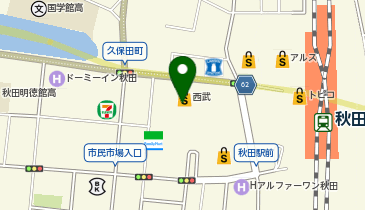 ミキハウス秋田西武店の地図画像