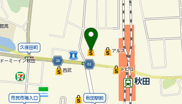 H&M秋田OPAの地図画像